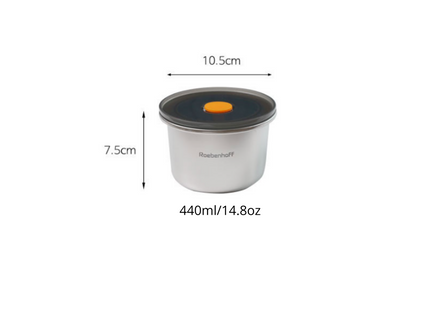 316 Stainless Steel Food Container 440ml (Round)