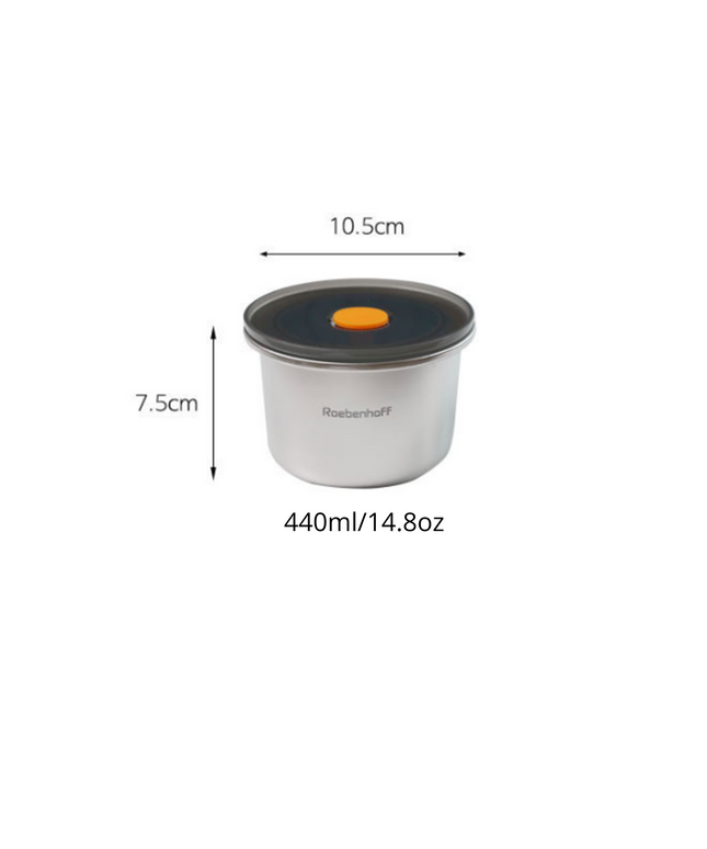 316 Stainless Steel Food Container 440ml (Round)