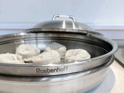 316 Ti Stainless Steel Pot 28 cm with lid and steamer