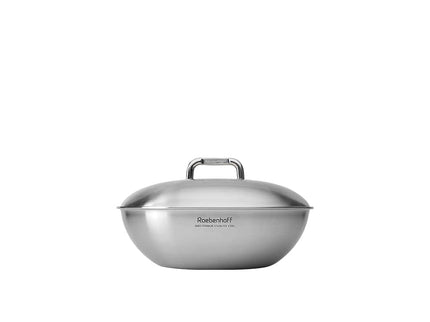 316 Ti Stainless Steel Wok 26 cm with lid