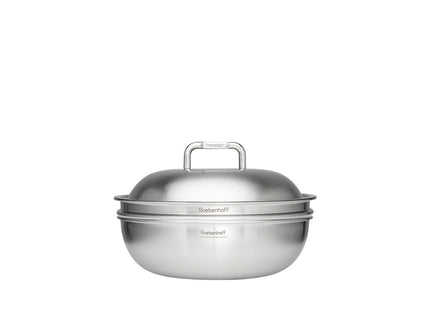 316 Ti Stainless Steel Pot 28 cm with lid and steamer