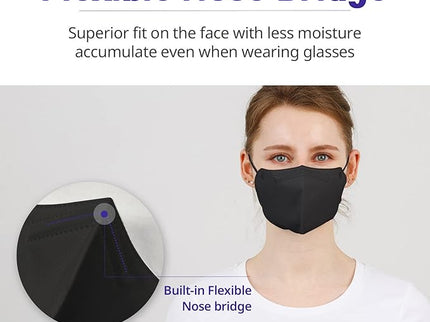 KEGIS Disposable 2D Face Mask (10PCS)_Black