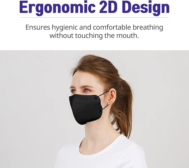 KEGIS Disposable 2D Face Mask (10PCS)_Black