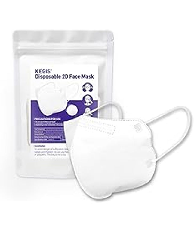 KEGIS Disposable 2D Face Mask (10PCS)_White