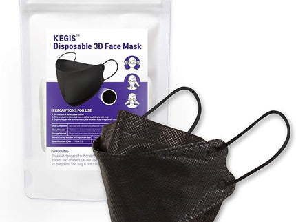KEGIS Disposable 3D Face Mask (10PCS)_Black