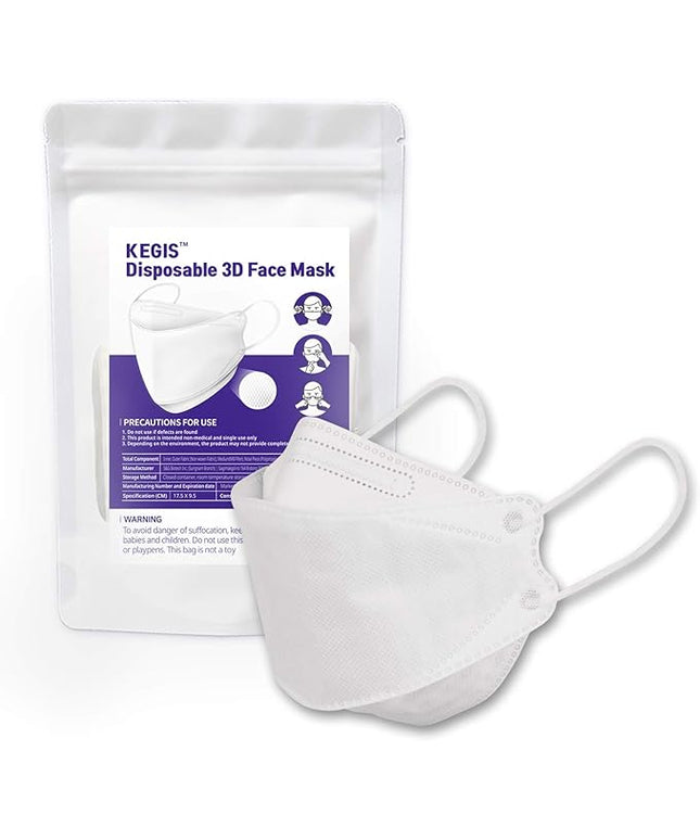 KEGIS Disposable 3D Face Mask (10PCS)_White