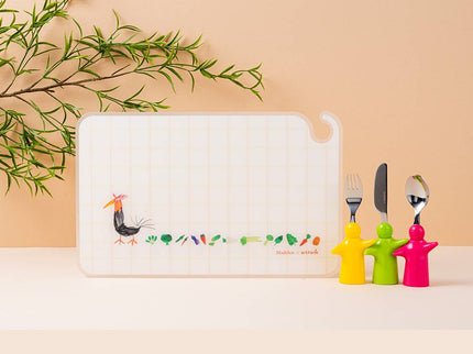 MADELEN Artfarm Cutting Board (Chicken & Cat, Medium)