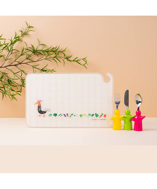 MADELEN Artfarm Cutting Board (Chicken & Cat, Medium)