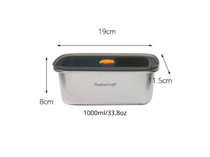 316 Stainless Steel Food Container 1000ml (Rectangle)