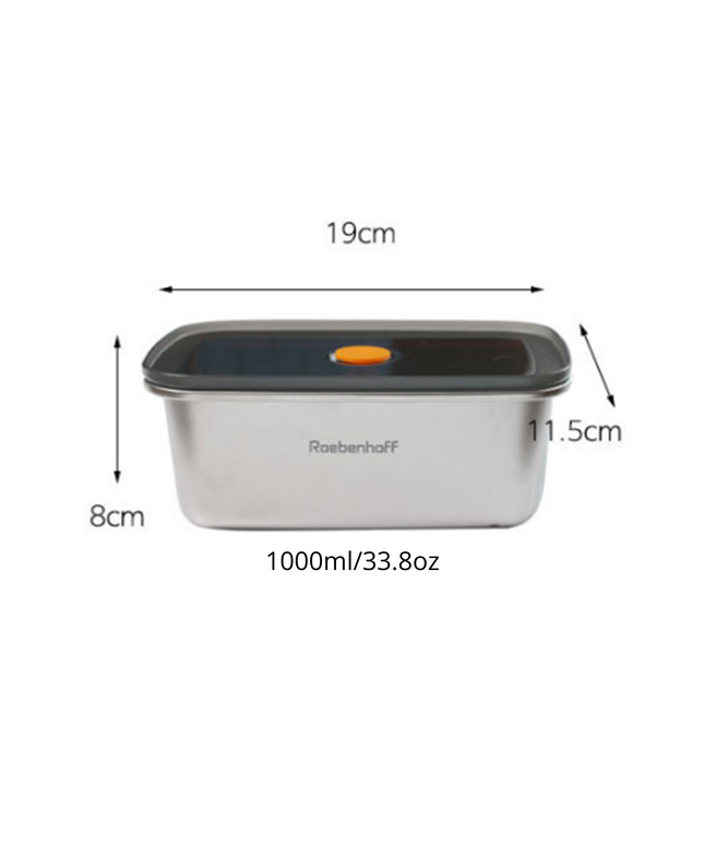 316 Stainless Steel Food Container 1000ml (Rectangle)
