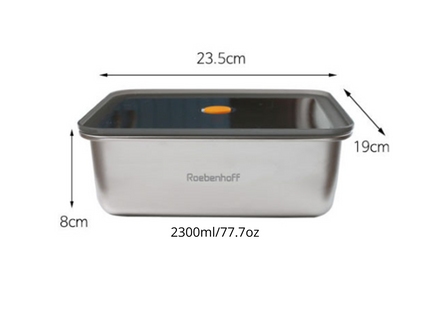 316 Stainless Steel Food Container 2300ml (Rectangle)