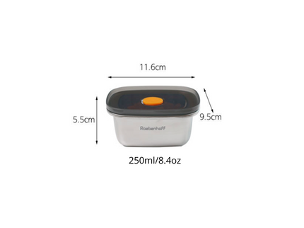316 Stainless Steel Food Container 250ml (Rectangle)