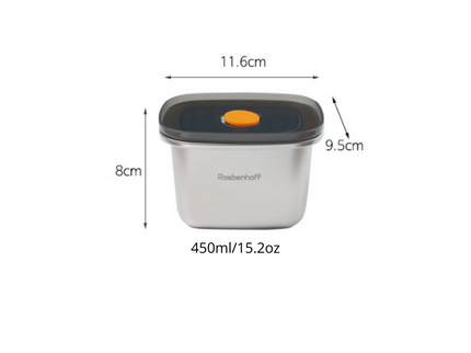 316 Stainless Steel Food Container 450ml (Rectangle)