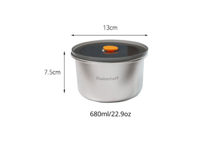 316 Stainless Steel Food Container 680ml (Round)