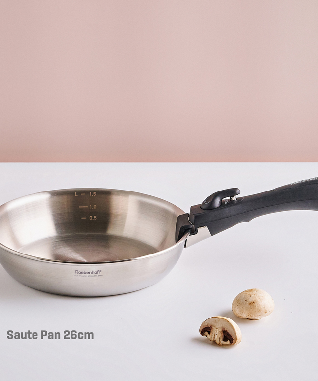 316 Ti Stainless Steel Saute Pan 26 cm