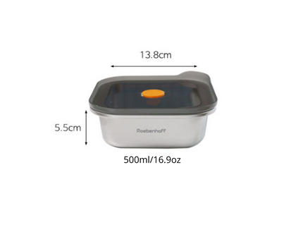 316 Stainless Steel Food Container 500ml (Square)