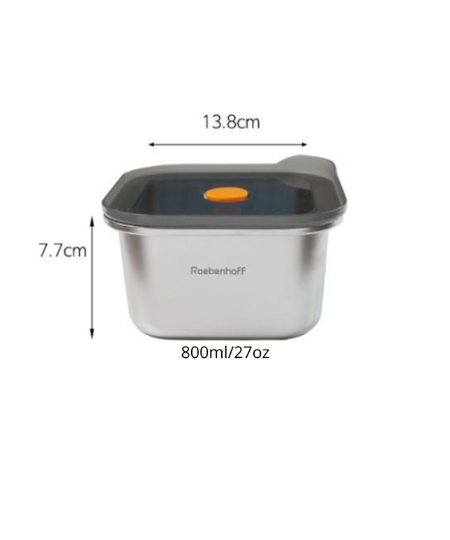 316 Stainless Steel Food Container 800ml (Square)