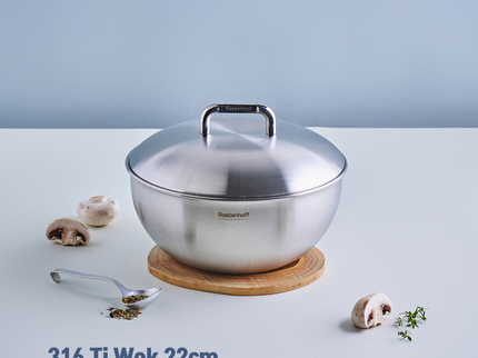 316 Ti Stainless Steel Pot 22 cm with lid