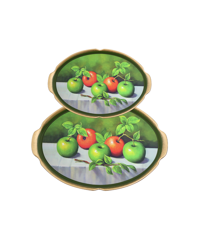 Apple 2P Set(Medium, Large) Marble, ABS