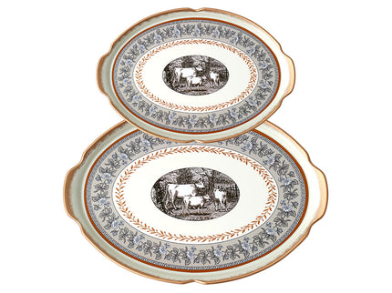 Cow 2P Set(Medium, Large) Marble, ABS