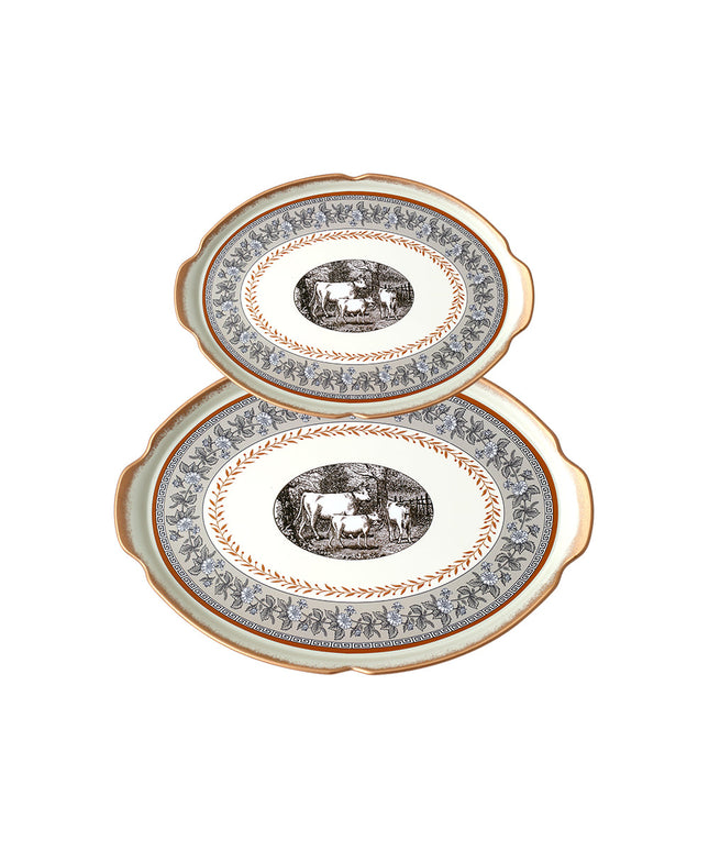 Cow 2P Set(Medium, Large) Marble, ABS
