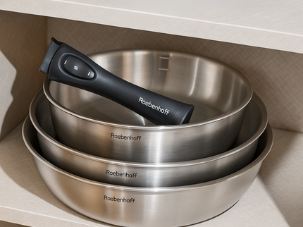 316 Ti Stainless Steel Pot 22 cm with lid