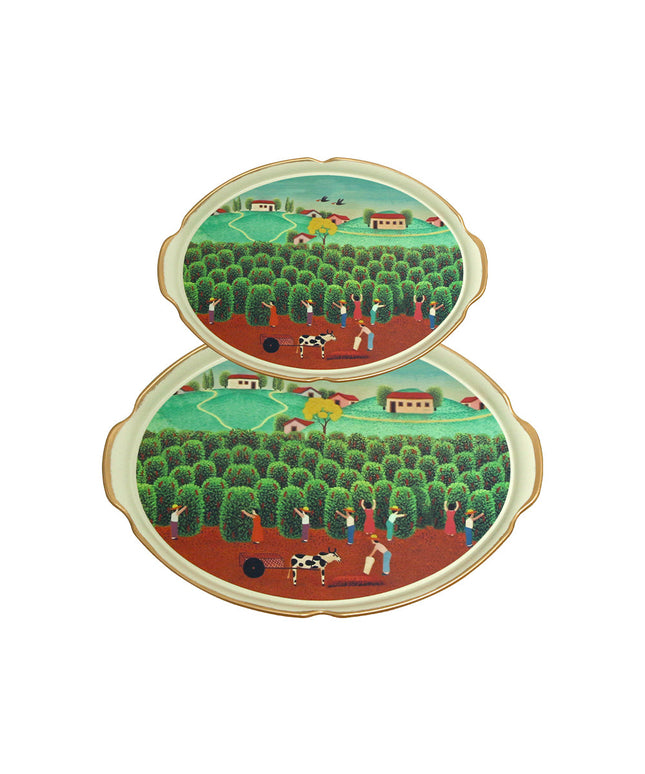 Garden 2P Set(Medium, Large) Marble, ABS